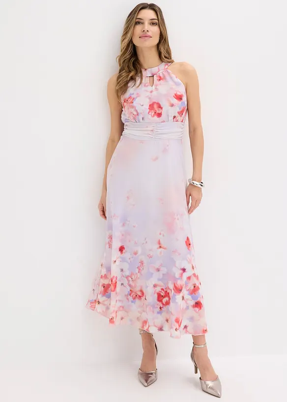 Midikjole med drapering, bonprix