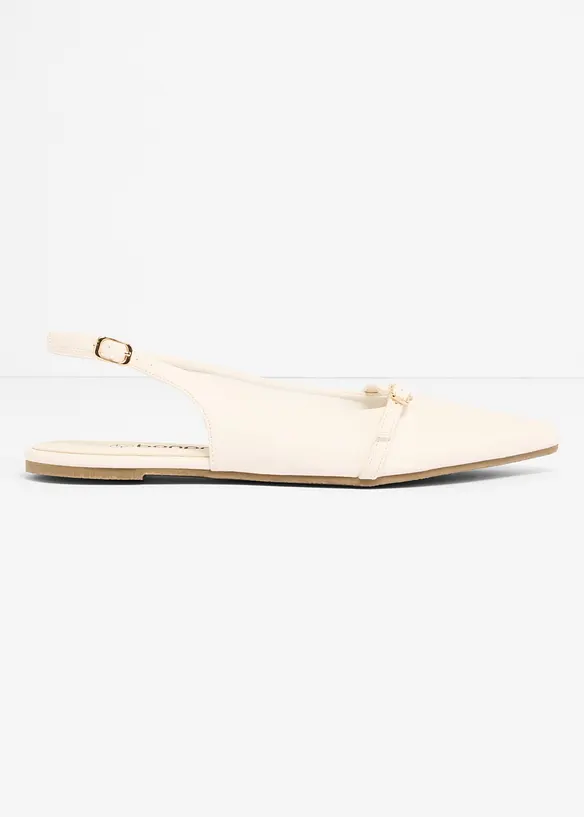 Slingback-ballerinasko med dekorative remmer, bonprix