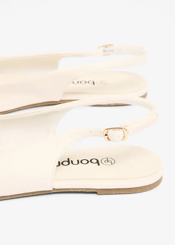 Slingback-ballerinasko med dekorative remmer, bonprix