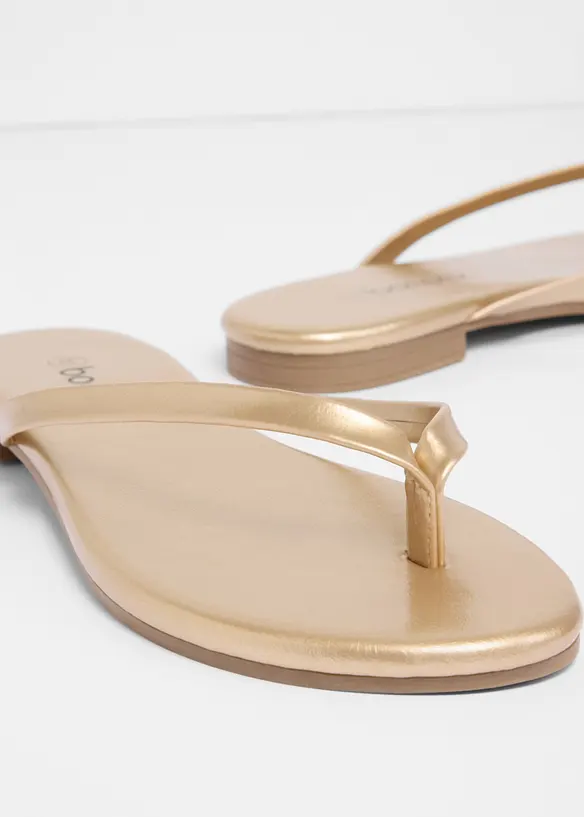 T&aring;sandaler i metallic-look, bonprix