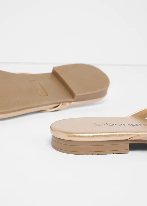 T&aring;sandaler i metallic-look, bonprix