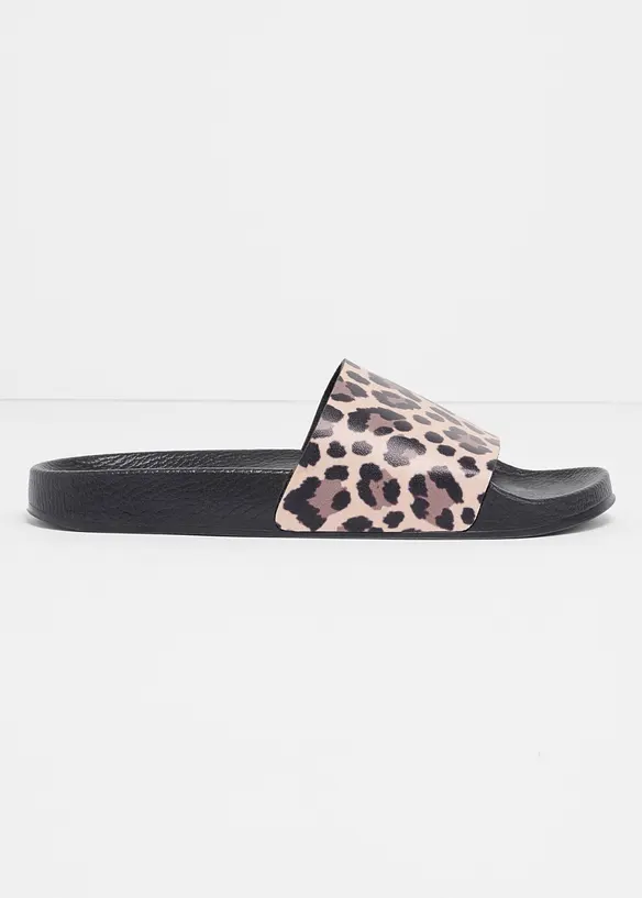 Slip-in sandaler med dyrem&oslash;nster, bonprix