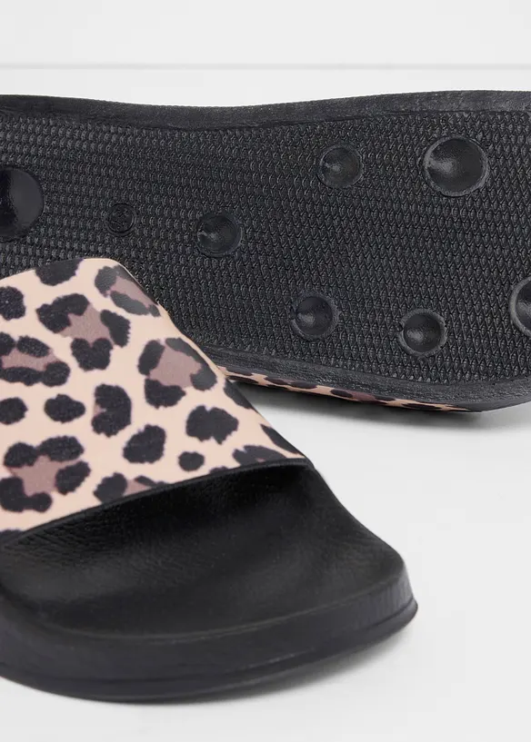 Slip-in sandaler med dyrem&oslash;nster, bonprix