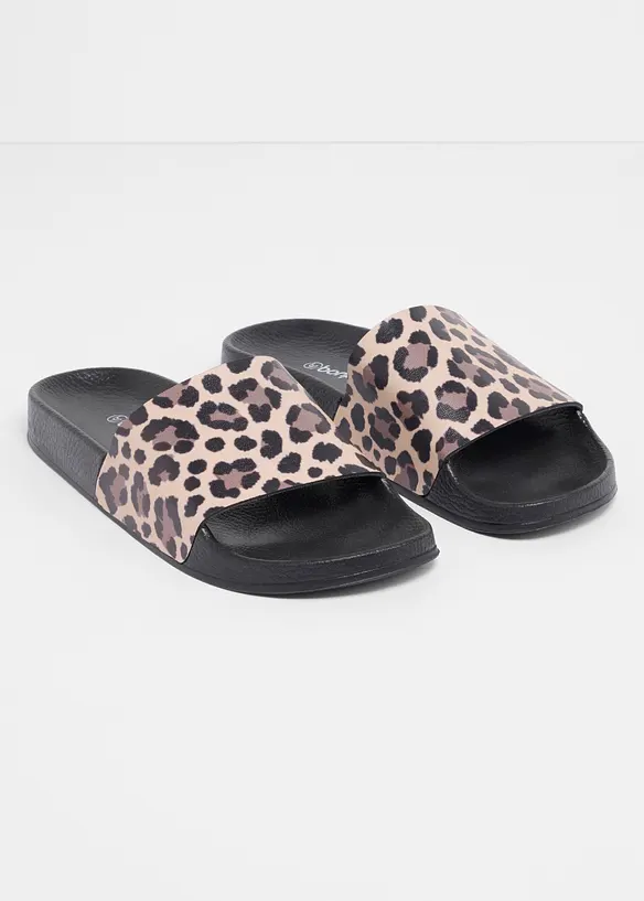 Slip-in sandaler med dyrem&oslash;nster, bonprix