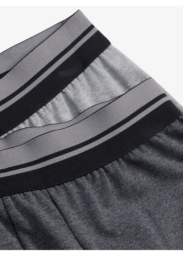 Boksershorts med bomull i ettersittende modell med lange ben (2-pack), bonprix