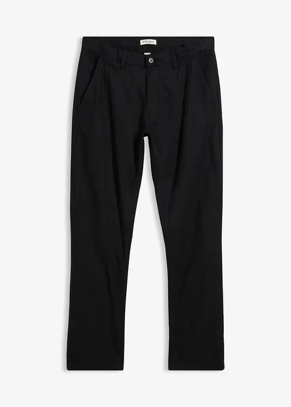 Regular Fit chinos av 100% lin, Straight, bonprix
