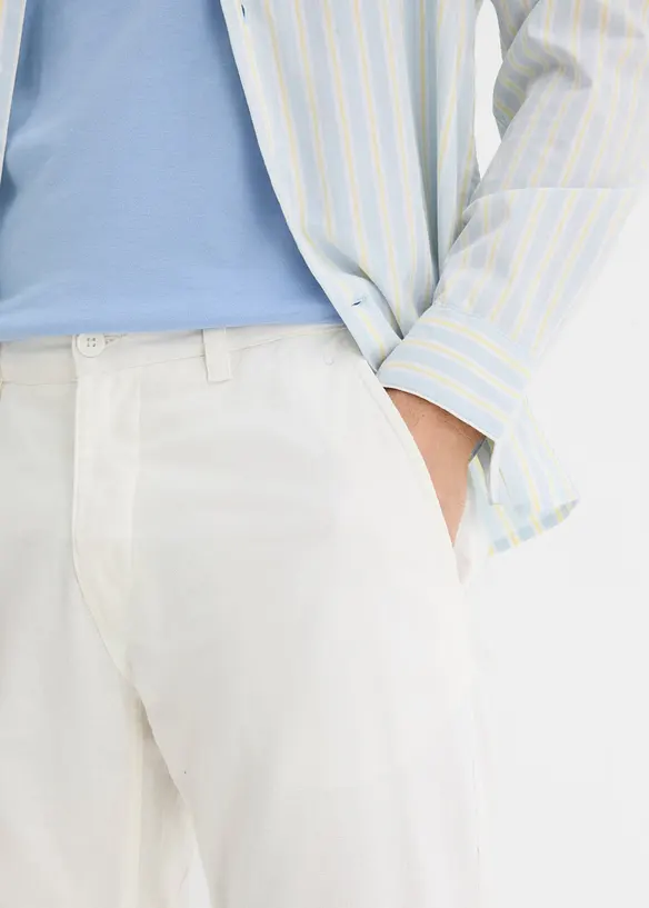 Regular Fit chinos av 100% lin, Straight, bonprix