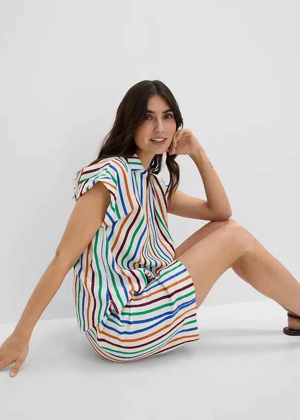 Kortermet bluse i viskosemiks, bonprix