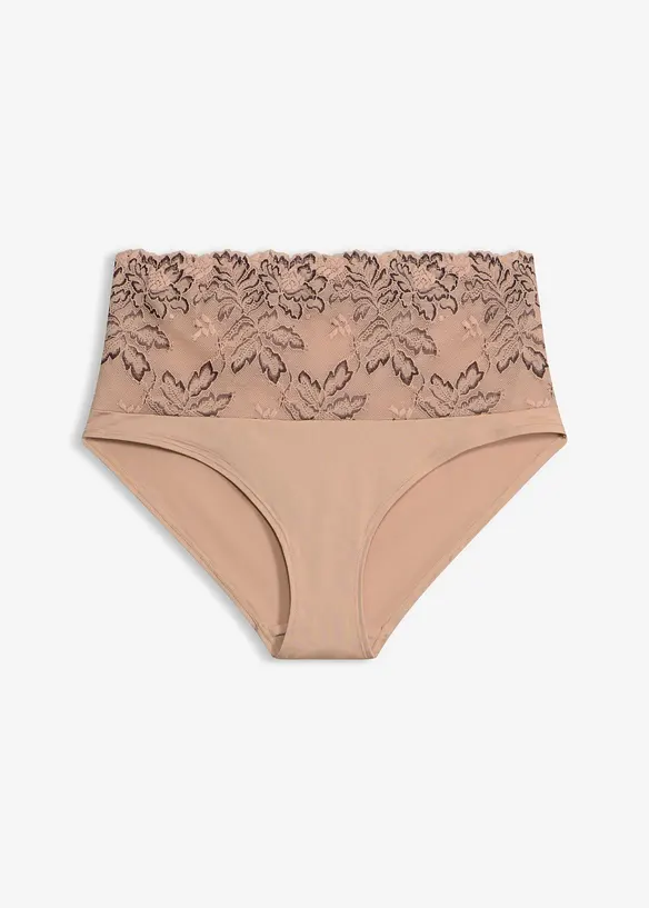 High waist truse med nydelige blonder, bonprix