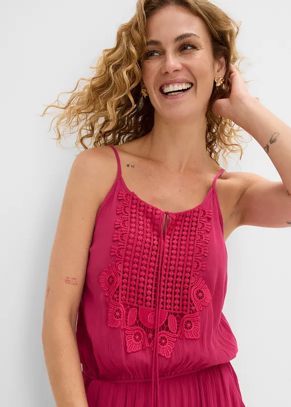 Jumpsuit i strukturert viskose, bonprix
