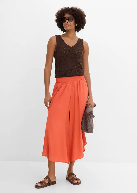Legglang culotte av myk viskose, bonprix