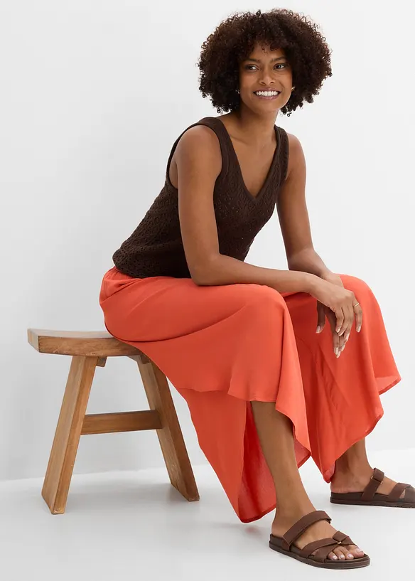 Legglang culotte av myk viskose, bonprix