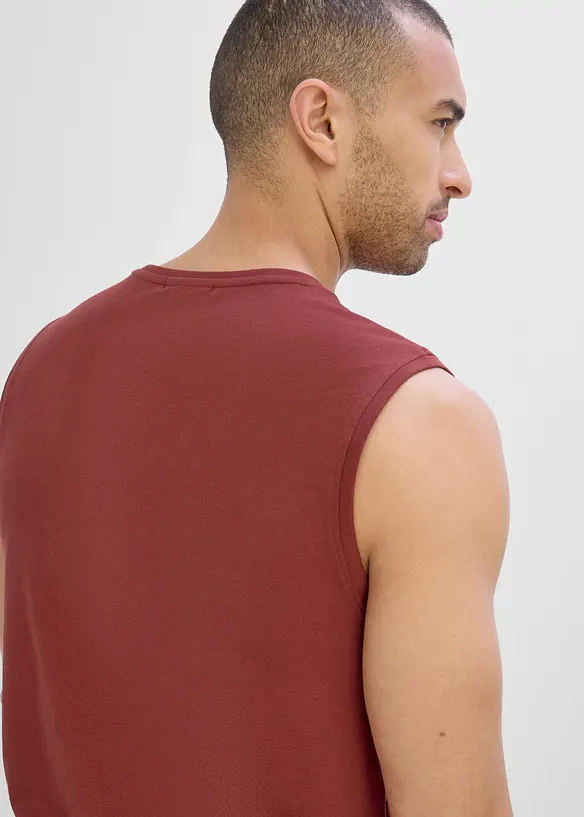 Singlet i hudvennlig &oslash;kologisk bomull (2-pack), bonprix