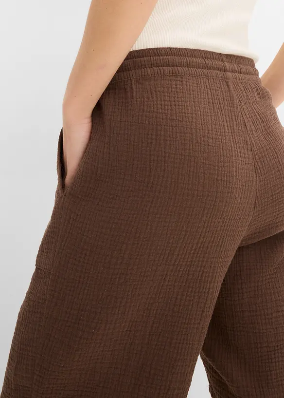 Slip on-bermudashorts av musselin, bonprix