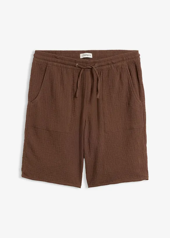 Slip on-bermudashorts av musselin, bonprix