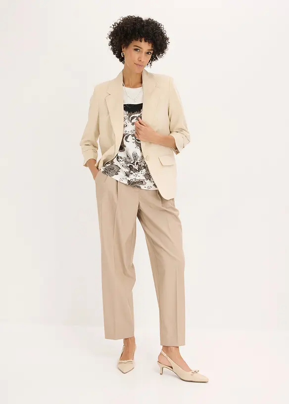 Oversized topp med blondeb&aring;nd, bonprix