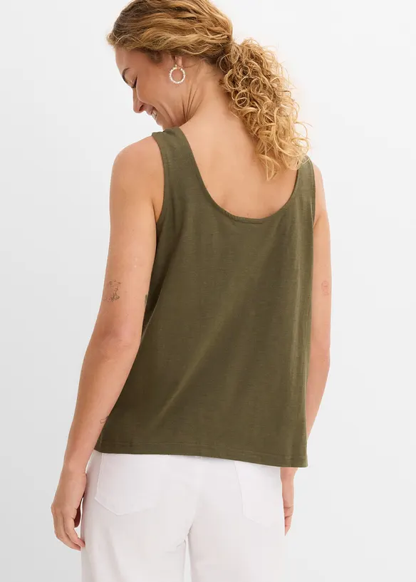 Singlet i 100% &oslash;kologisk bomull, bonprix
