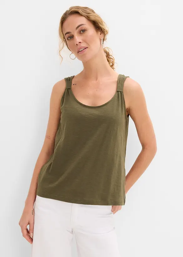Singlet i 100% &oslash;kologisk bomull, bonprix