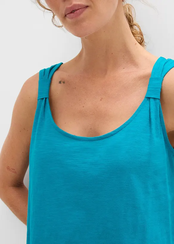 Singlet i 100% &oslash;kologisk bomull, bonprix