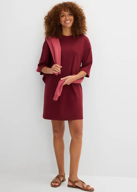 Oversized jerseykjole i formfast, &oslash;kologisk bomull, bonprix