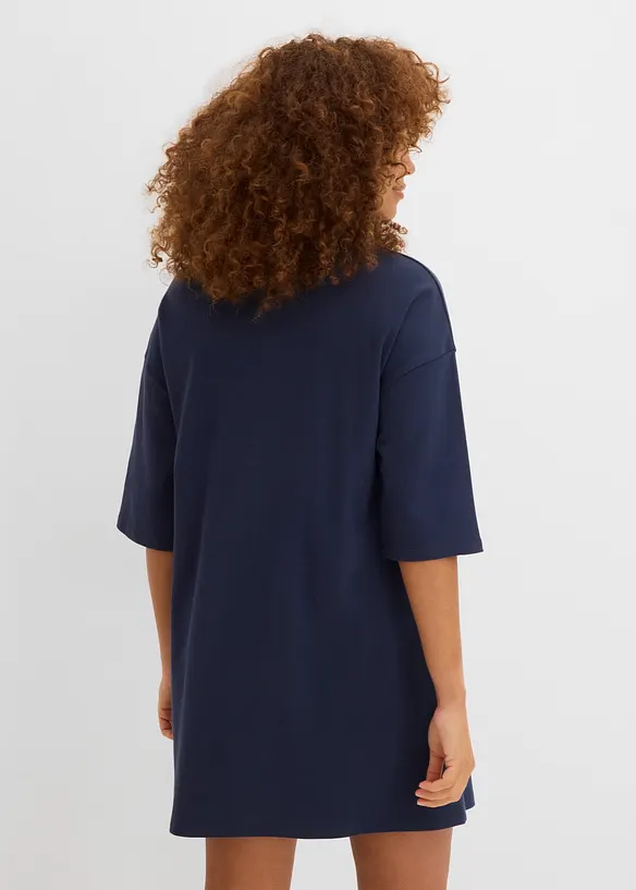Oversized jerseykjole i formfast, &oslash;kologisk bomull, bonprix