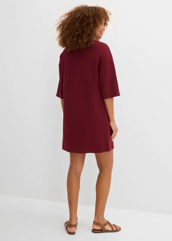 Oversized jerseykjole i formfast, &oslash;kologisk bomull, bonprix