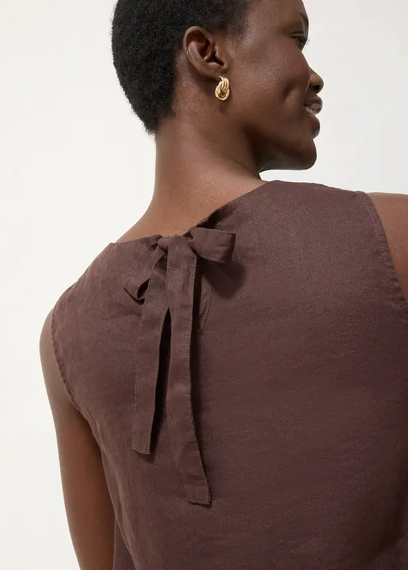 Ermel&oslash;s bluse i 100% lin, bonprix