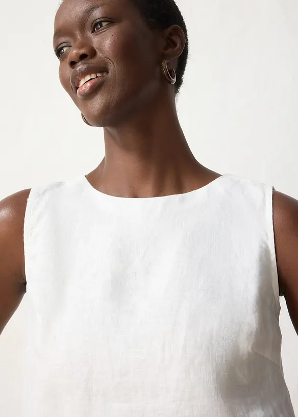 Ermel&oslash;s bluse i 100% lin, bonprix