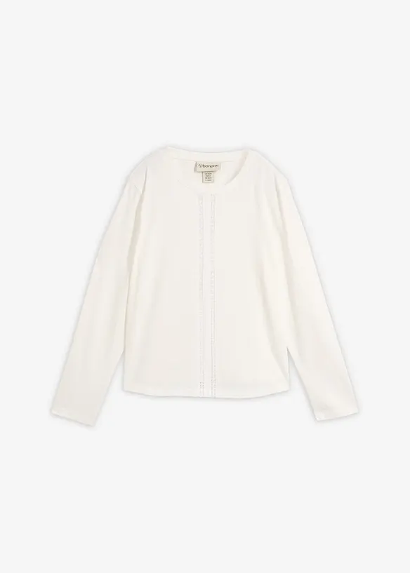 Blondetopp i 100% bomullsjersey, bonprix