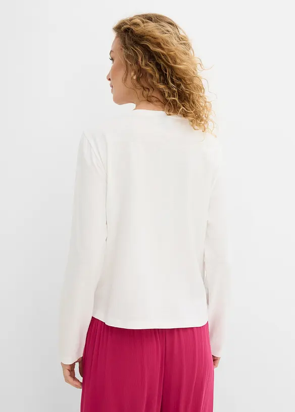 Blondetopp i 100% bomullsjersey, bonprix
