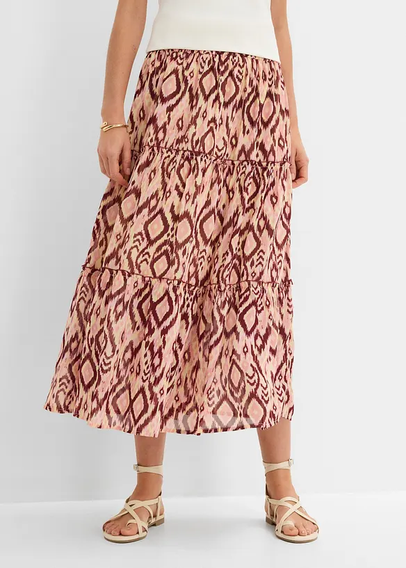 Volangskj&oslash;rt i chiffon, bonprix