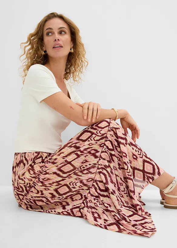Volangskj&oslash;rt i chiffon, bonprix