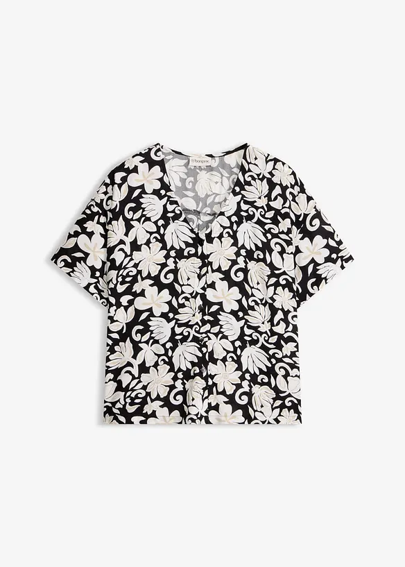 Kortermet bluse i pent fallende viskose, bonprix