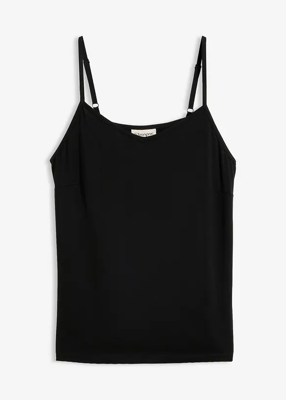 Singlet i lett lyocellmiks med spagettistropper, bonprix