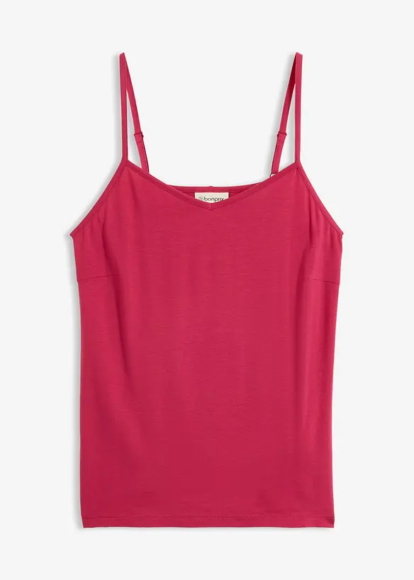 Singlet i lett lyocellmiks med spagettistropper, bonprix
