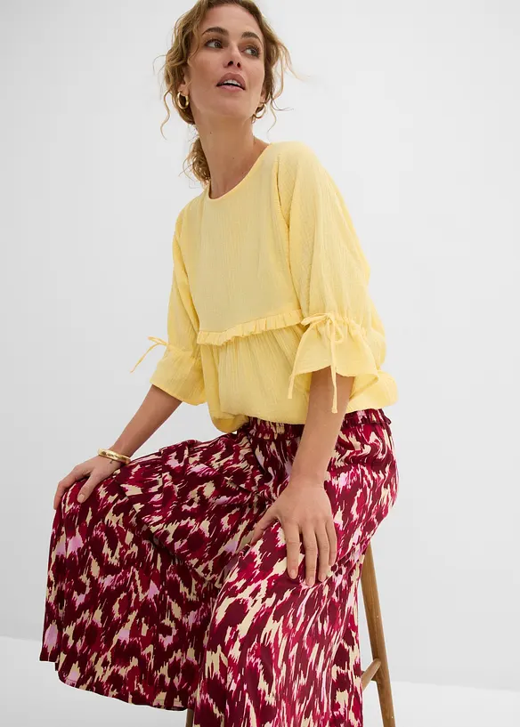 Bluse i luftig musselin, bonprix