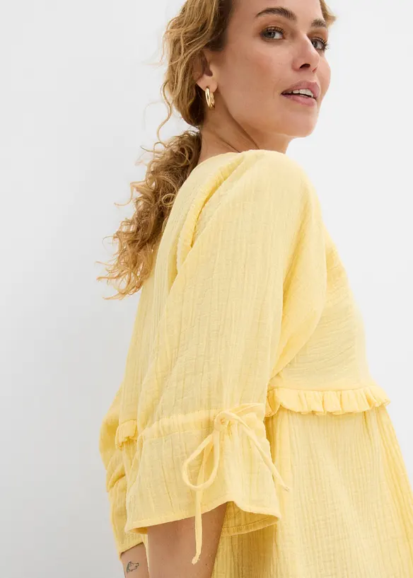 Bluse i luftig musselin, bonprix