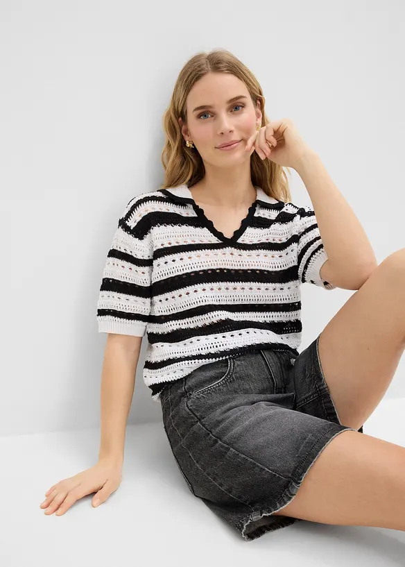 Vid, strikket topp, bonprix