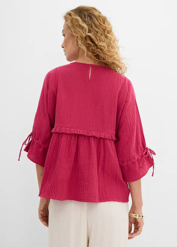 Bluse i luftig musselin, bonprix