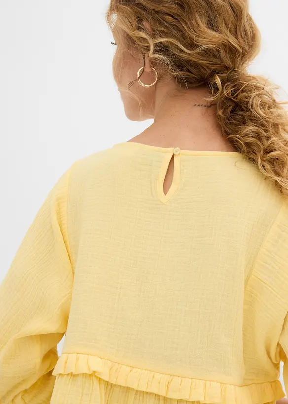 Bluse i luftig musselin, bonprix