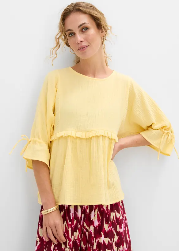 Bluse i luftig musselin, bonprix