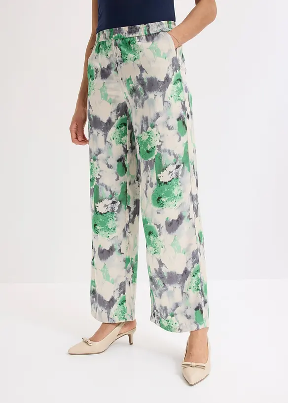 Vid bukse i satenglook, bonprix