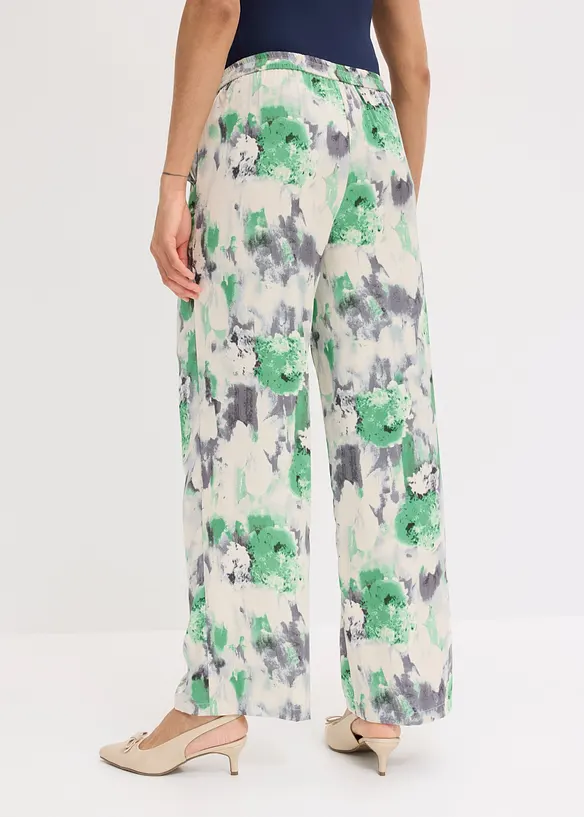 Vid bukse i satenglook, bonprix