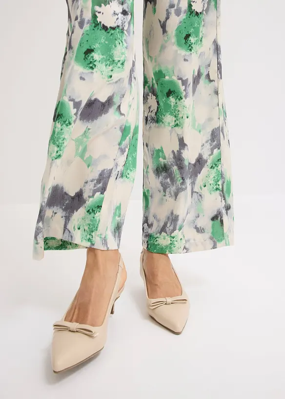 Vid bukse i satenglook, bonprix