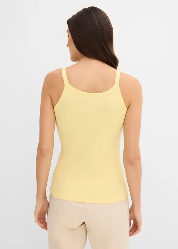 Ribbet singlet i 100% &oslash;kologisk bomull, bonprix