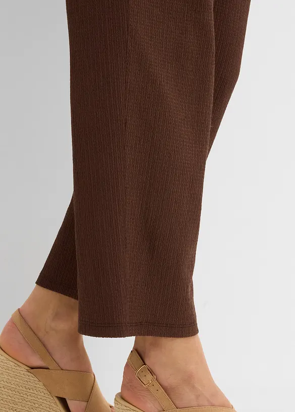 Pull on-jerseybukse i strukturert krepp, bonprix