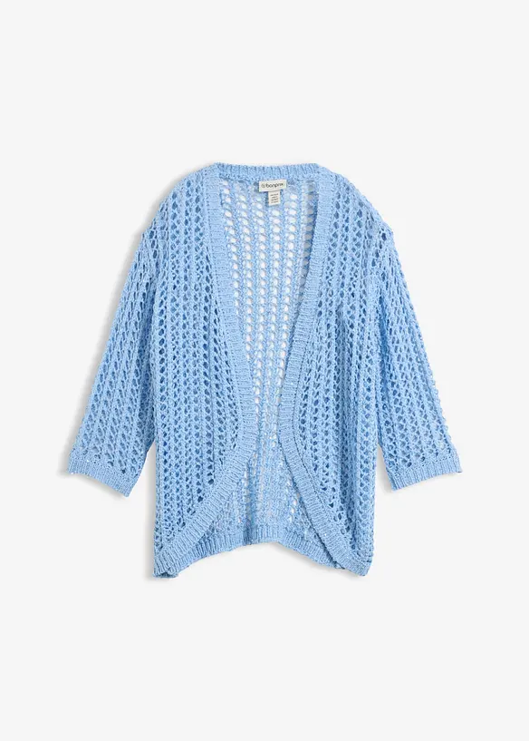 Cardigan med hullm&oslash;nster og paljetter, bonprix