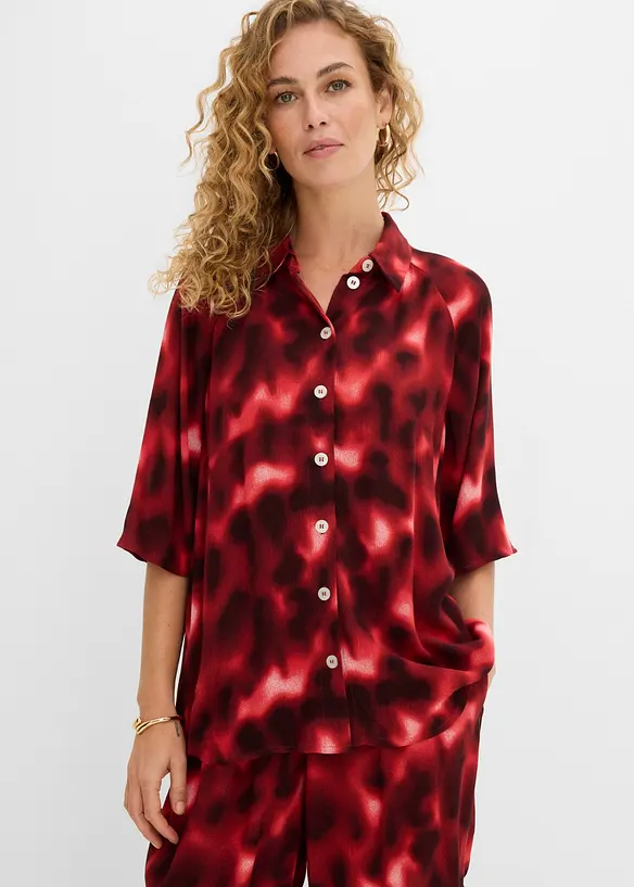 Oversized bluse av strukturert viskose, bonprix