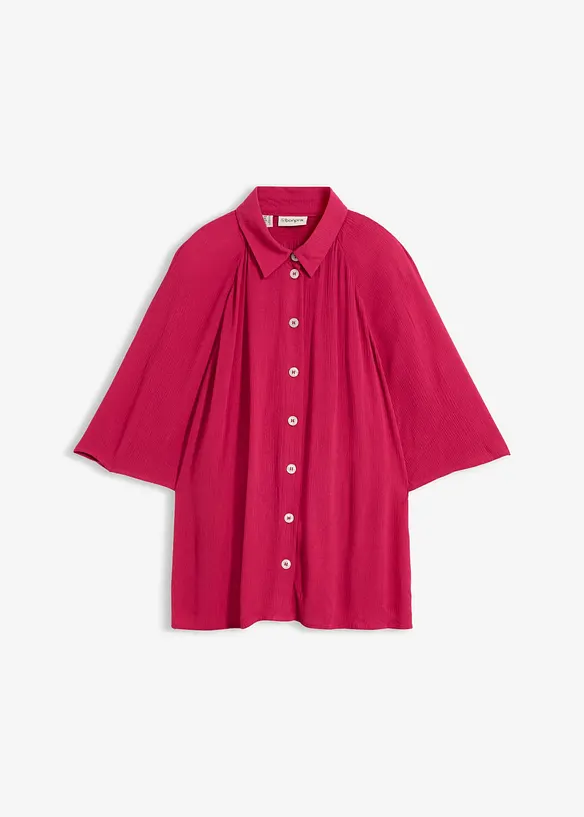 Oversized bluse av strukturert viskose, bonprix