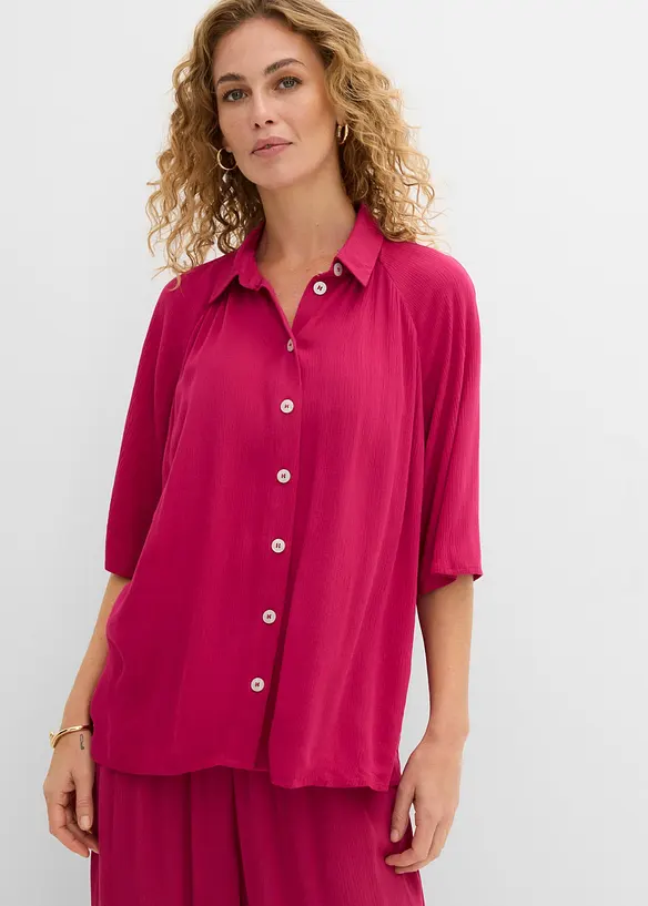 Oversized bluse av strukturert viskose, bonprix